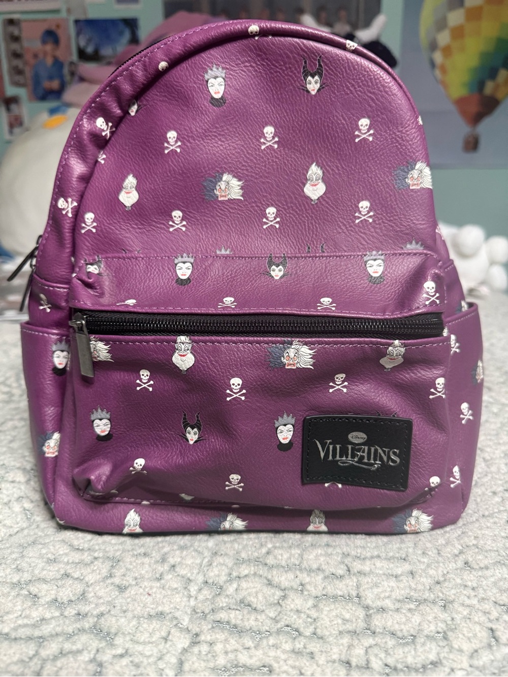Loungefly Disney Villains Purple Mini Backpack
